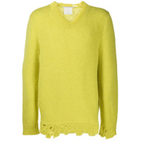 Stella McCartney Suéter com detalhe puído - Amarelo