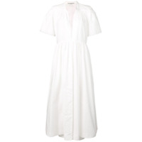 Stella McCartney Vestido godê com bordado - Branco