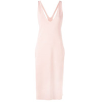 Stella McCartney Vestido midi com decote nadador - Rosa