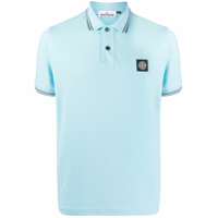 Stone Island Camisa polo com patch de logo de bússola - Azul