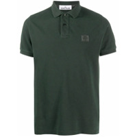 Stone Island Camisa polo com patch de logo - Verde
