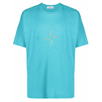 Stone Island Camiseta com logo reflexivo - Azul