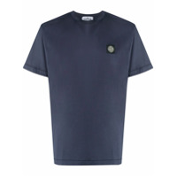 Stone Island Camiseta com patch de logo - Azul