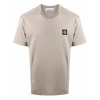 Stone Island Camiseta com patch de logo - Cinza