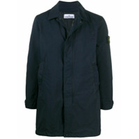Stone Island Casaco matelassê com patch de logo - Azul