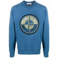 Stone Island embroidered logo sweatshirt - Azul