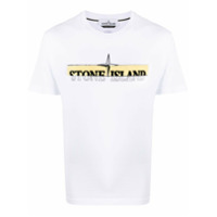 Stone Island embroidered logo t-shirt - Branco