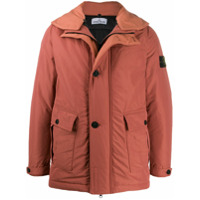 Stone Island Jaqueta com fechamento por botões oculto - Marrom