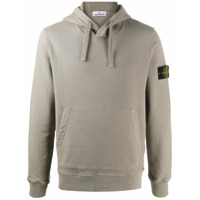 Stone Island Moletom com capuz e patch de logo - Neutro