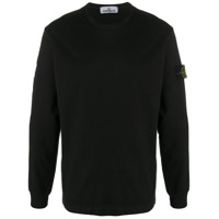 Stone Island Moletom com patch de logo - Preto