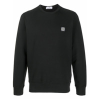 Stone Island Moletom com patch de logo - Preto