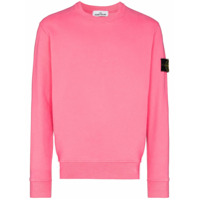 Stone Island Moletom com patch de logo - Rosa