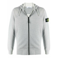 Stone Island Moletom mangas longas com zíper e capuz - Cinza