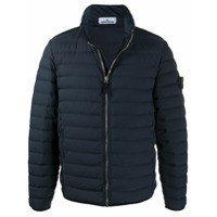 Stone Island padded feather down jacket with logo patch at sleeve - Azul