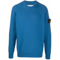 Stone Island Suéter com patch de logo - Azul