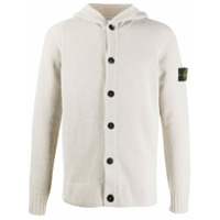 Stone Island Suéter com patch de logo e capuz - Neutro