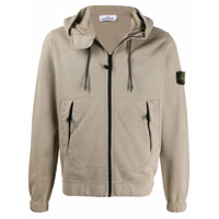 Stone Island zipped drawstring hooded jacket - Neutro