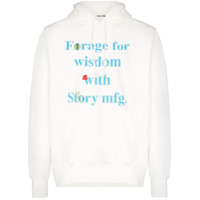 STORY mfg. Moletom com capuz e slogan Bloom - Branco