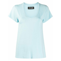 Styland Camiseta gola V com modelagem solta - Azul