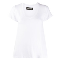 Styland Camiseta gola V com modelagem solta - Branco