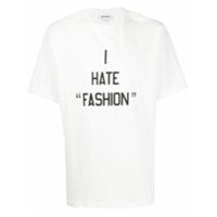 Sunnei Camiseta com estampa I Hate Fashion - Branco