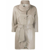 Suprema Casaco com cinto e abotoamento - Neutro