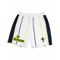 Supreme Bermuda esportiva com estampa de logo - Branco