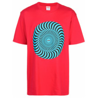 Supreme Camiseta com estampa espiral - Vermelho