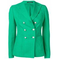 Tagliatore double breasted check blazer - Verde