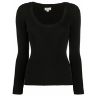 Temperley London Camiseta decote em U - Preto