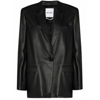 The Attico Blazer de couro com abotoamento simples - Preto
