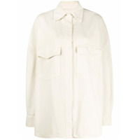 The Attico Camisa oversized com bolso - Branco