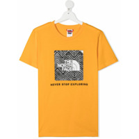 The North Face Kids Camiseta com estampa de logo - Amarelo