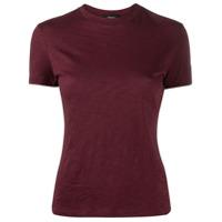 Theory Camiseta slim gola redonda - Vermelho