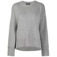Theory Suéter de cashmere com acabamento canelado - Cinza