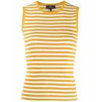 Theory Suéter sem mangas com listras - Amarelo