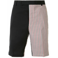 Thom Browne Bermuda com recorte de listras - Preto