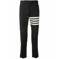 Thom Browne Calça cropped com detalhe de 4 listras - Azul