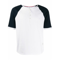 Thom Browne Camiseta com mangas contrastantes - Branco