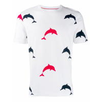 Thom Browne Camiseta Icon com estampa de golfinhos - Branco