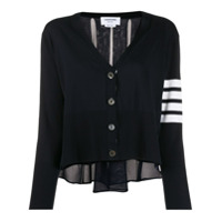 Thom Browne Cardigan com pregas na parte posterior - Azul