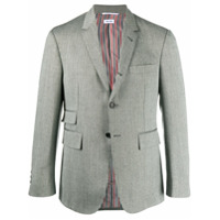 Thom Browne herringbone pattern single-breasted jacket - Preto