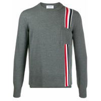 Thom Browne Suéter de tricô com padronagem - Cinza