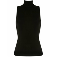 Tibi Blusa sem mangas com recorte vazado - Preto