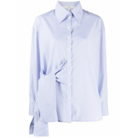 Tibi Camisa Isabelle com amarração frontal - Azul