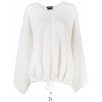 Tom Ford Blusa de tricô com cordão de ajuste - Branco