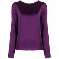 Tom Ford Blusa mangas longas de cetim - Roxo