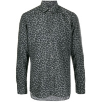 Tom Ford Camisa com estampa de leopardo - Cinza