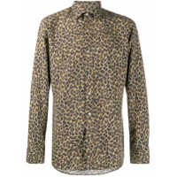 Tom Ford Camisa com estampa de leopardo - Verde