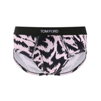 Tom Ford Cueca de algodão com estampa de zebra - Rosa